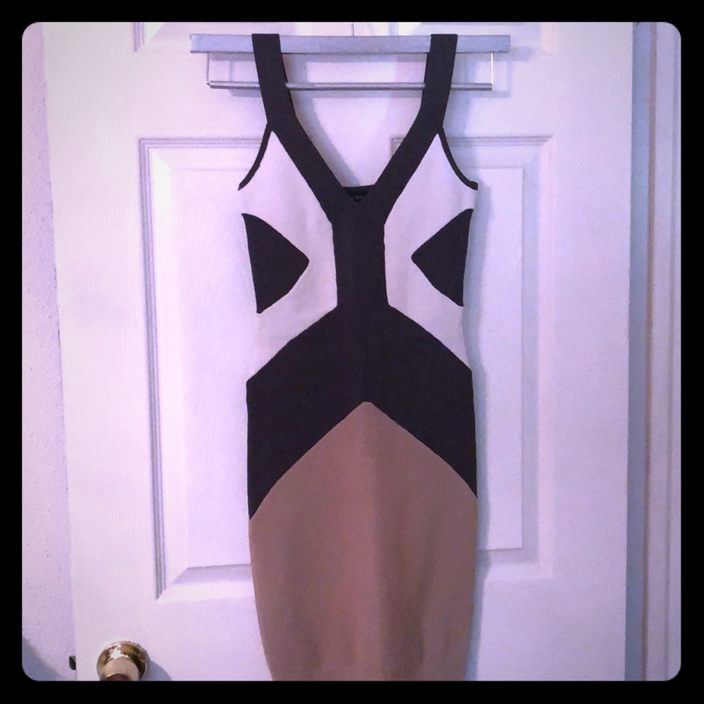 French Connection Neutral Bodycon Dress